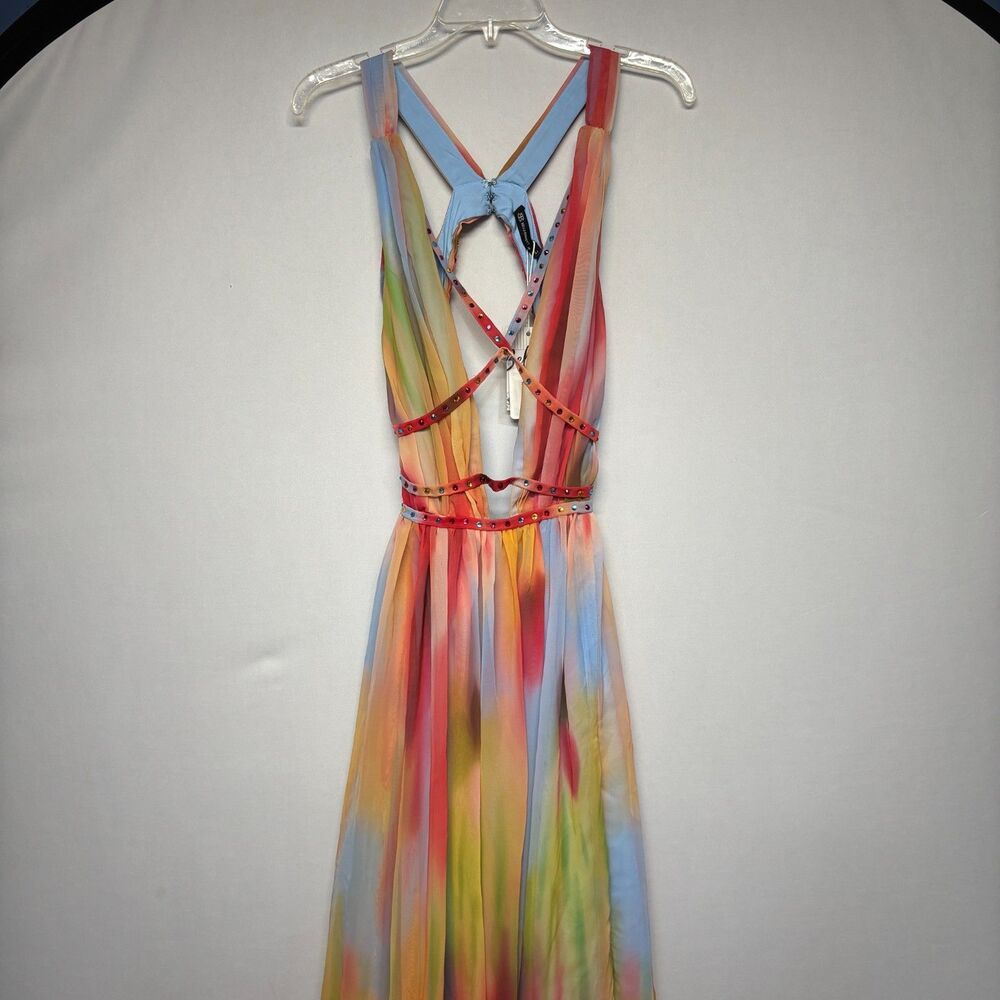 NWT Bella Barnett Women Eileen Printed Maxi Dress Size Large D125 -24 - Picture 13 of 16